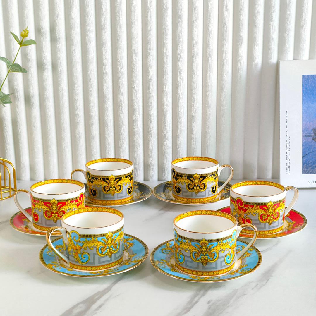 Versace Tea set of two cups many colors available